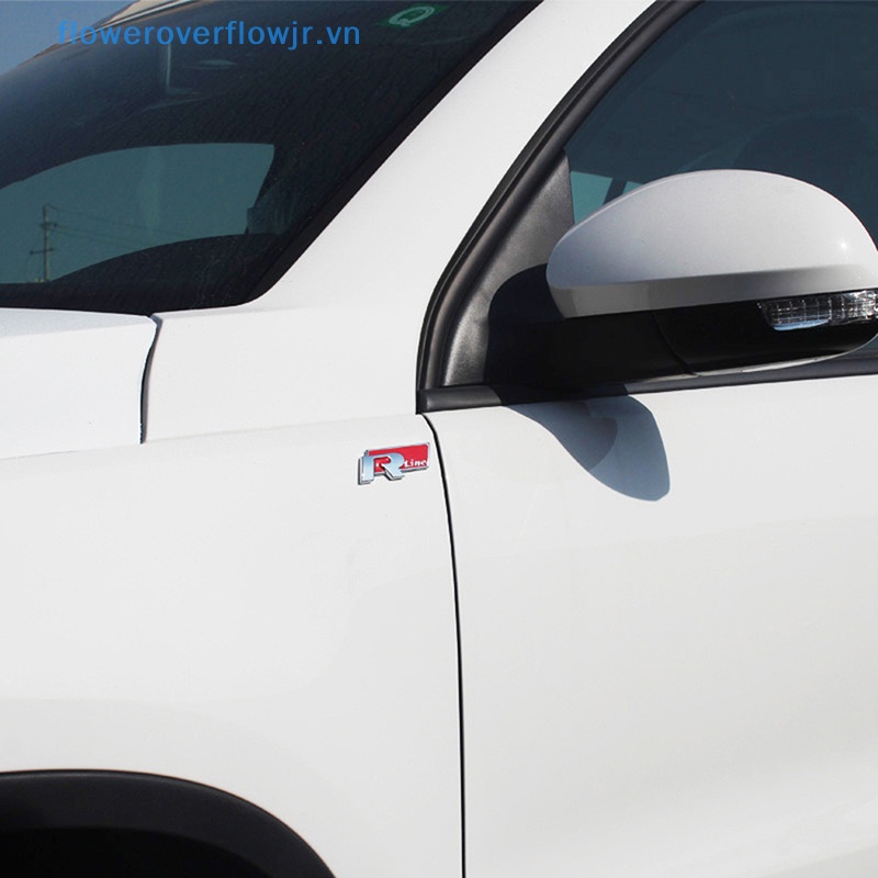 Sticker Chữ R-LINE Bằng Kim Loại Dán Trang Trí Xe Hơi VW CC GTI Passat