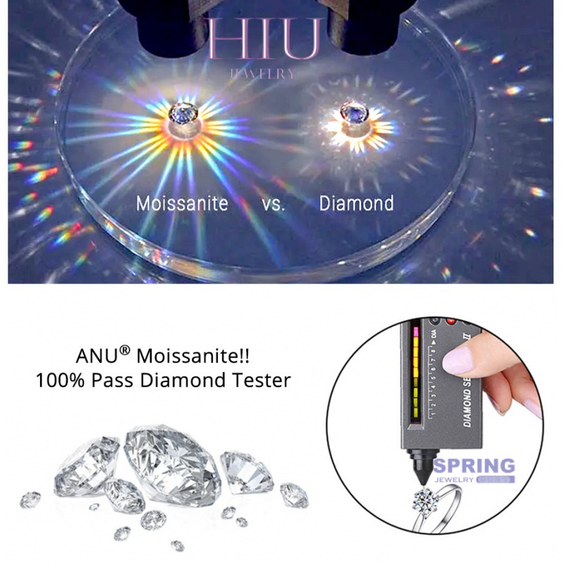 Vòng Tay Bạc 5mm S925 Đính Kim Cương Nhân Tạo Có Thể Chuyển Bút Hỗ Trợ Thanh Toán Học 1 Carat Moissanite