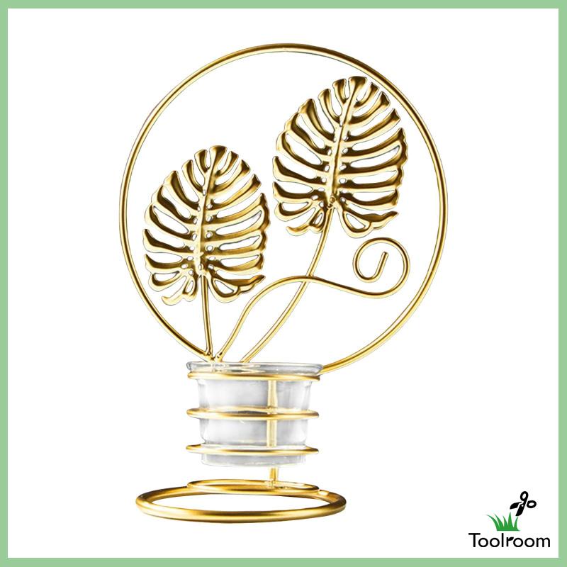 Giá Đỡ Nến Hình Chiếc Lá Bằng Kim Loại Trang Trí Tiệc Cưới / Năm Mới