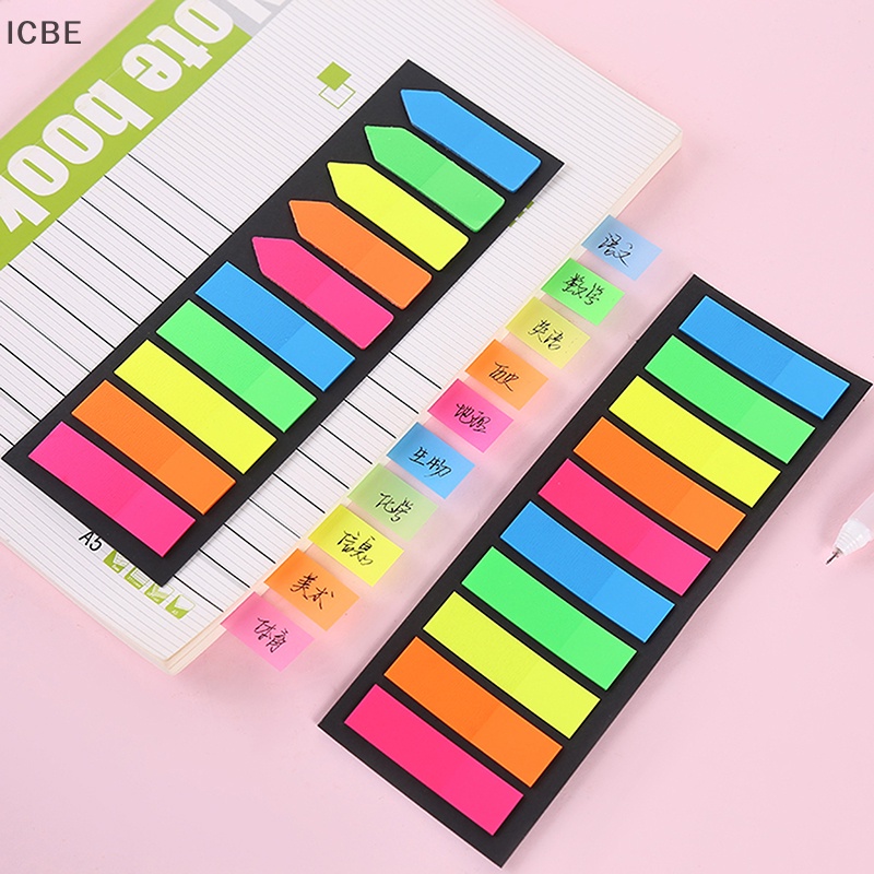 Set 200 Miếng Dán Đánh Dấu Trang Sách Màu Trong Suốt