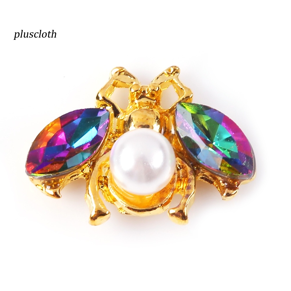 Set 10 Phụ Kiện Trang Trí Móng Tay 3D Hình Chú Ong Đính Đá Xinh Xắn