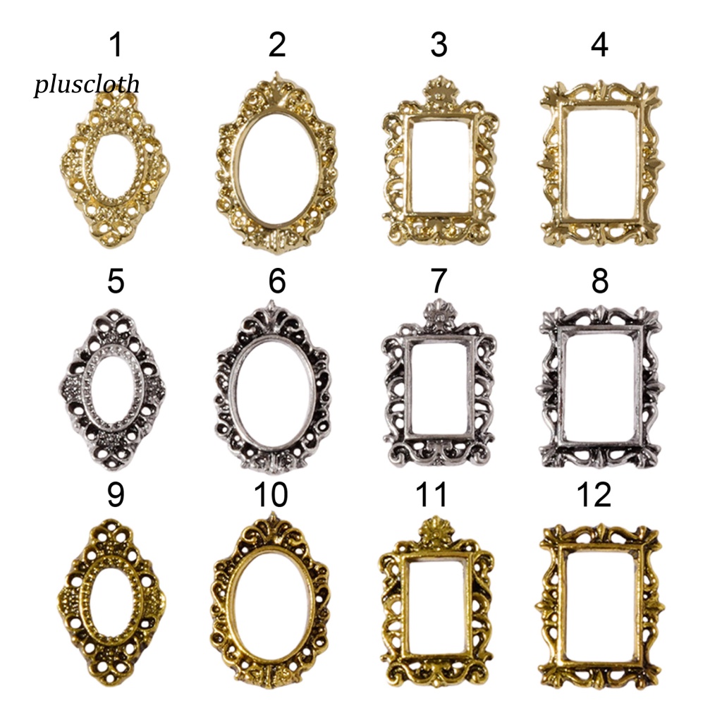 Set 5 Phụ Kiện Trang Trí Móng Tay 3D Bằng Hợp Kim Phong Cách Vintage