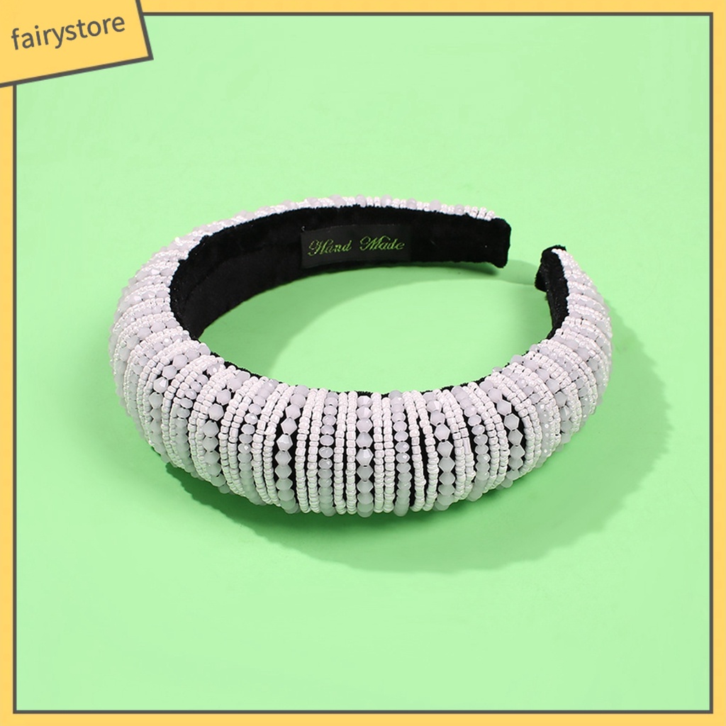 Băng Đô Cài Tóc Bản Rộng Đính Đá Nhiều Màu Sắc Thời Trang Cho Nữ