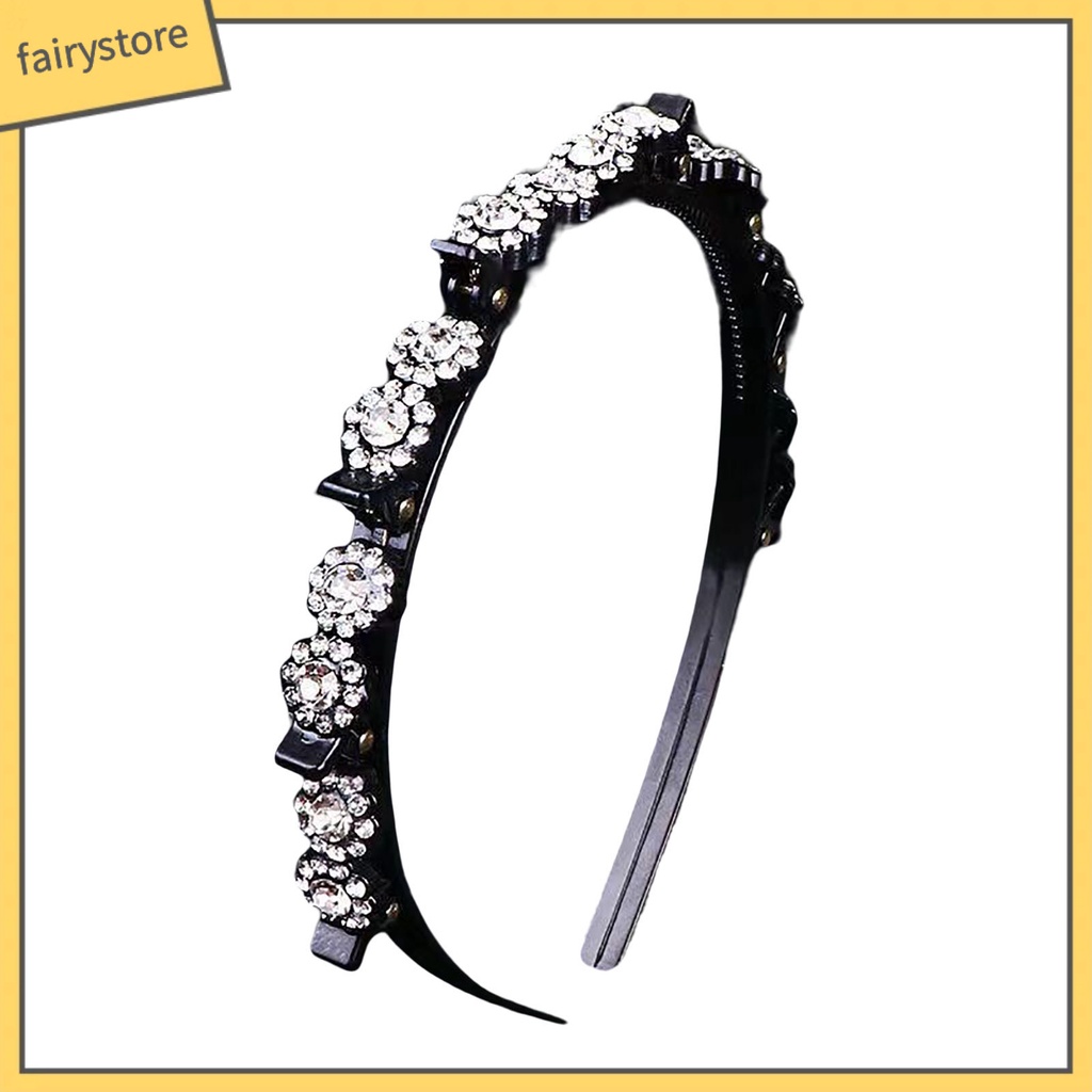 Băng Đô Cài Tóc Đính Đá Lấp Lánh Bằng Acrylic Dễ Thương Cho Nữ