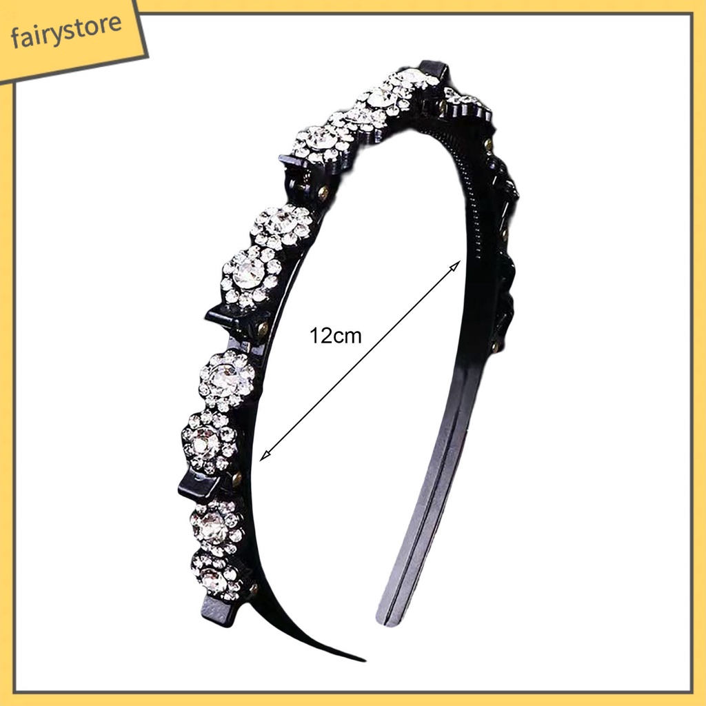 Băng Đô Cài Tóc Đính Đá Lấp Lánh Bằng Acrylic Dễ Thương Cho Nữ