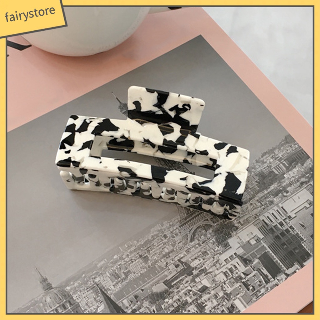 Kẹp Tóc Càng Cua Chống Trượt Hình Vuông Phong Cách Retro Cho Nữ