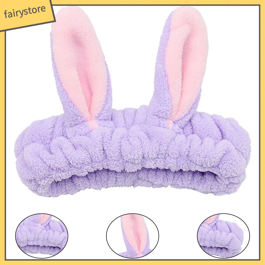 Giá Đỡ Băng Đô Rửa Mặt Hấp Thụ Nước Không Phai Hình Tai Động Vật Dành Cho Bạn Gái