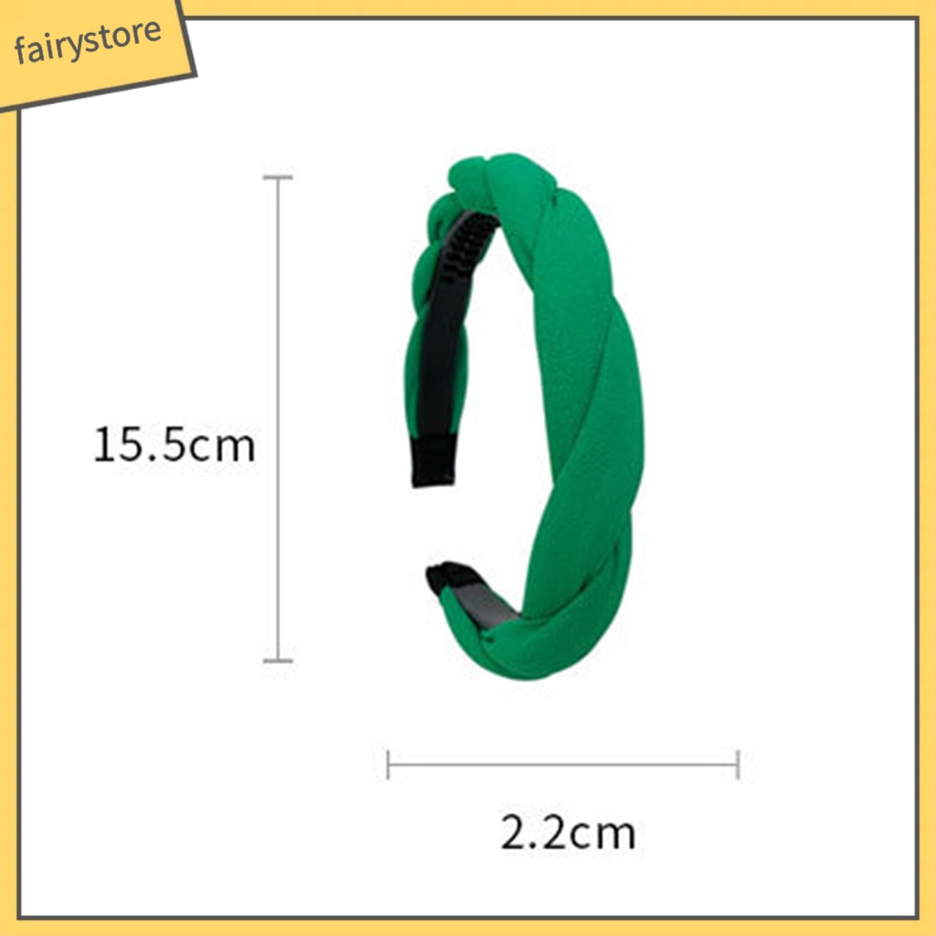 Băng Đô Cài Tóc Bằng Xốp Đàn Hồi Màu Sắc Trơn Cổ Điển Dành Cho Nữ