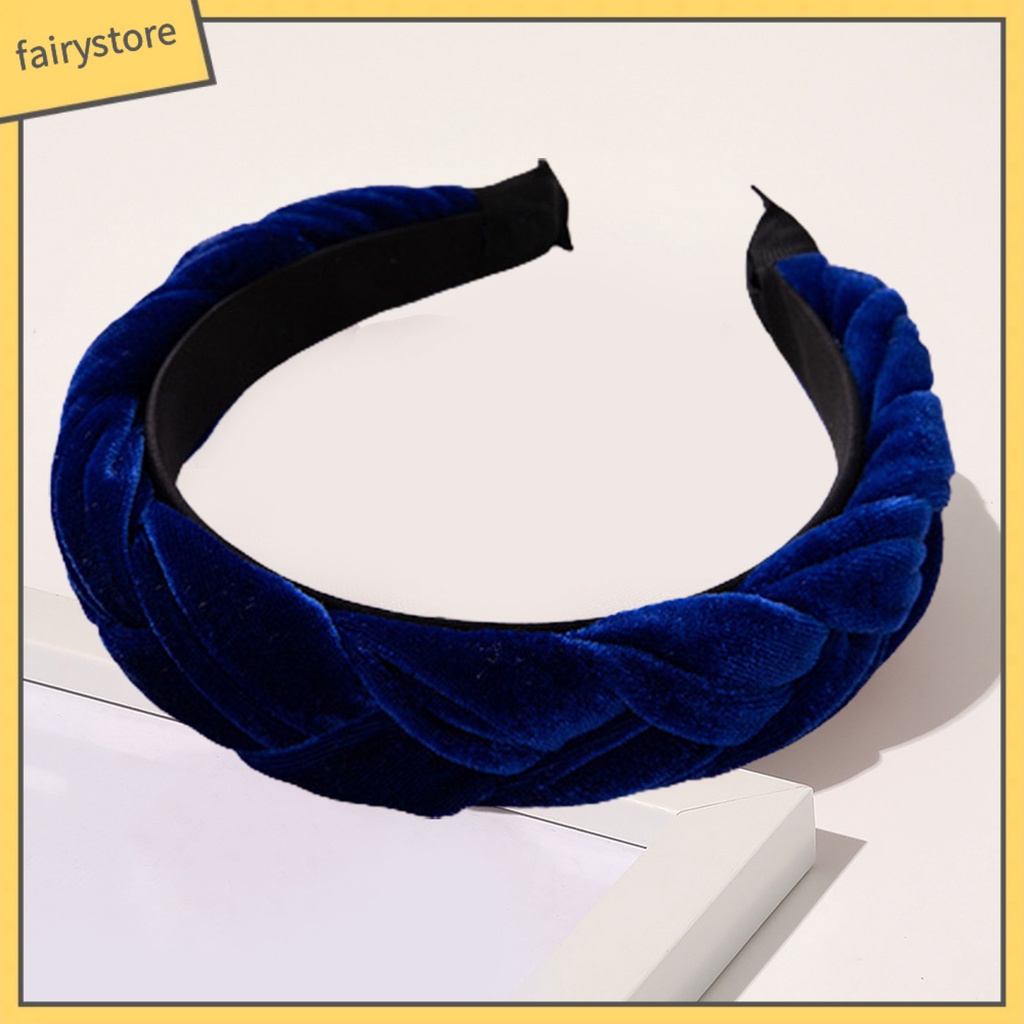 Băng Đô Cài Tóc Thắt Nút Bằng Xốp Rộng Cao Không Trơn Màu Sắc Phong Cách Hàn Quốc Cho Nữ