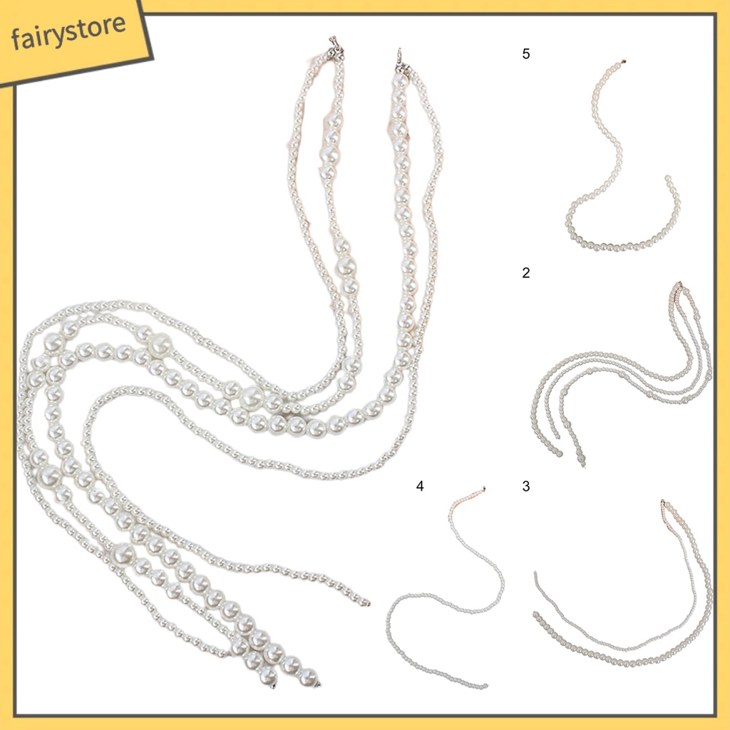 [FRO] Kẹp Tóc Dạng Bện Đính Ngọc Trai Giả Dài Quyến Rũ Cho Cuộc Sống Hàng Ngày