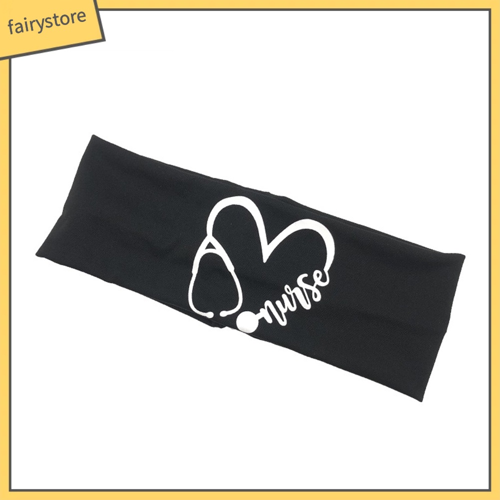 Băng Đô Cài Tóc Thể Thao Mềm Mại Co Giãn Thoáng Khí Đính Nút Trái Tim Thoáng Khí Cho Nữ