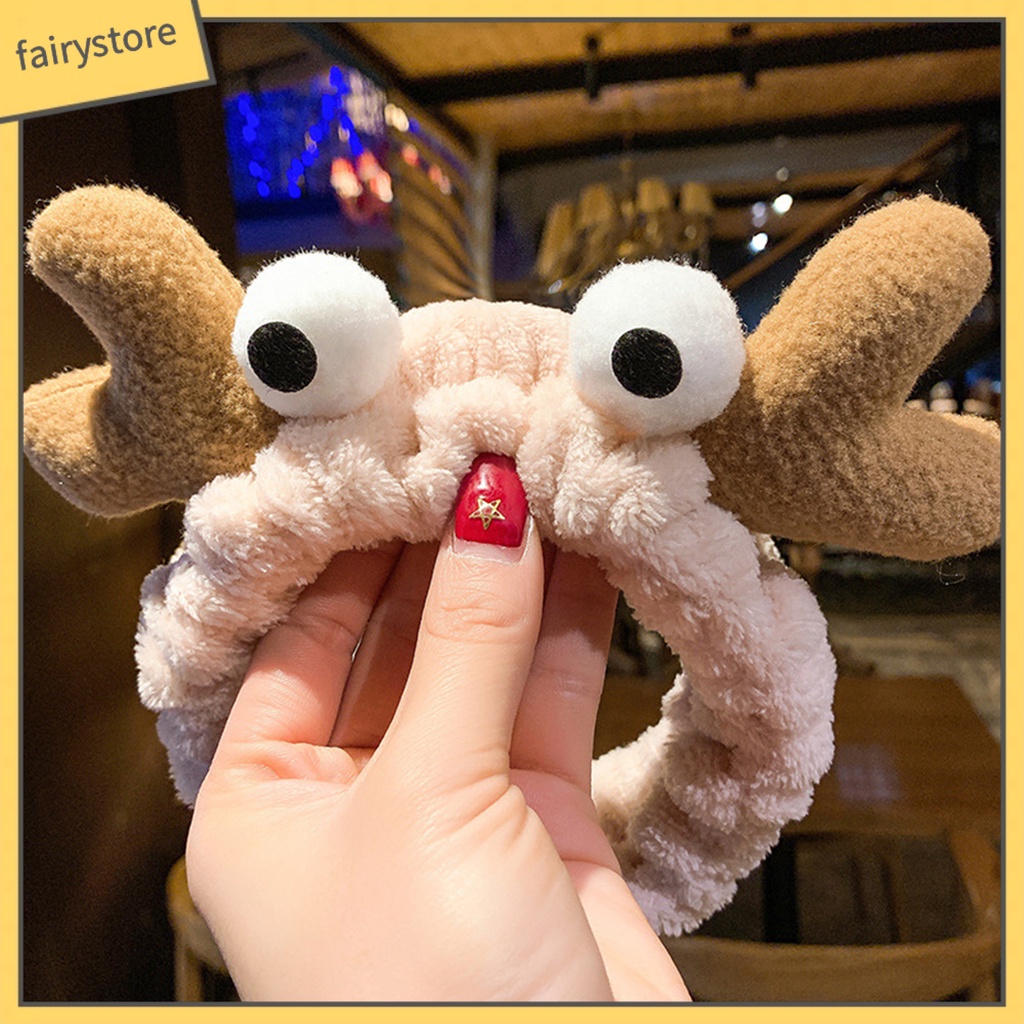 Dây Cột Tóc Co Giãn Chống Trượt Hình Thỏ / Cà Rốt / Hươu Xinh Xắn Dành Cho Nữ