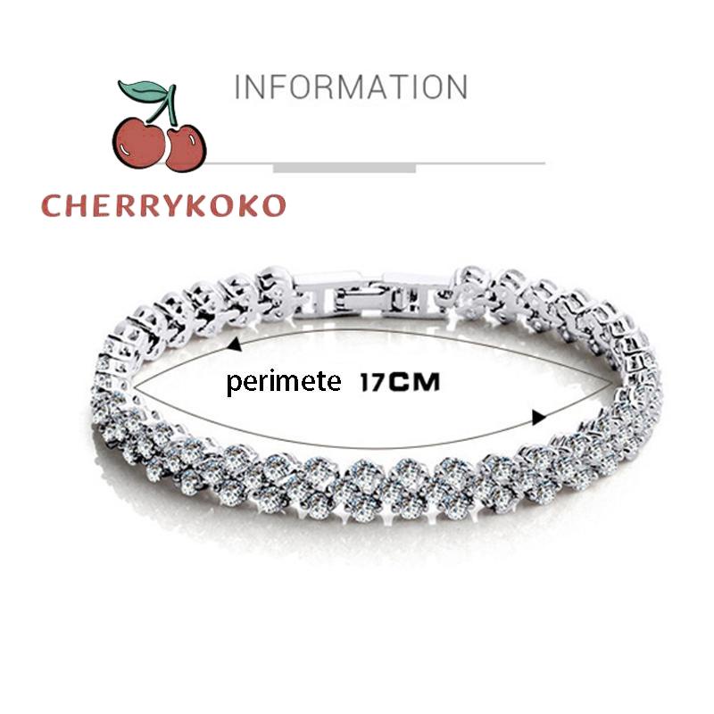 🍒🍒CHERRYKOKO Vòng Tay Đính Đá Lấp Lánh Sang Trọng Thời Trang Cho Nữ