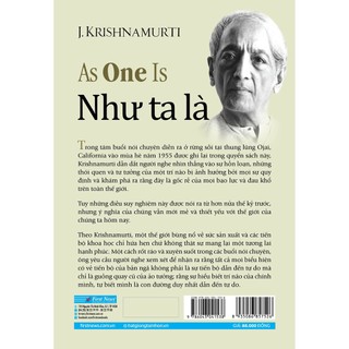 Sách As One Is - Như Ta Là