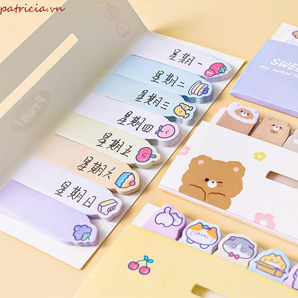 Miếng Dán Giấy Ghi Chú Tự Dính Họa Tiết Thỏ Hoạt Hình Trái Cây Xinh Xắn