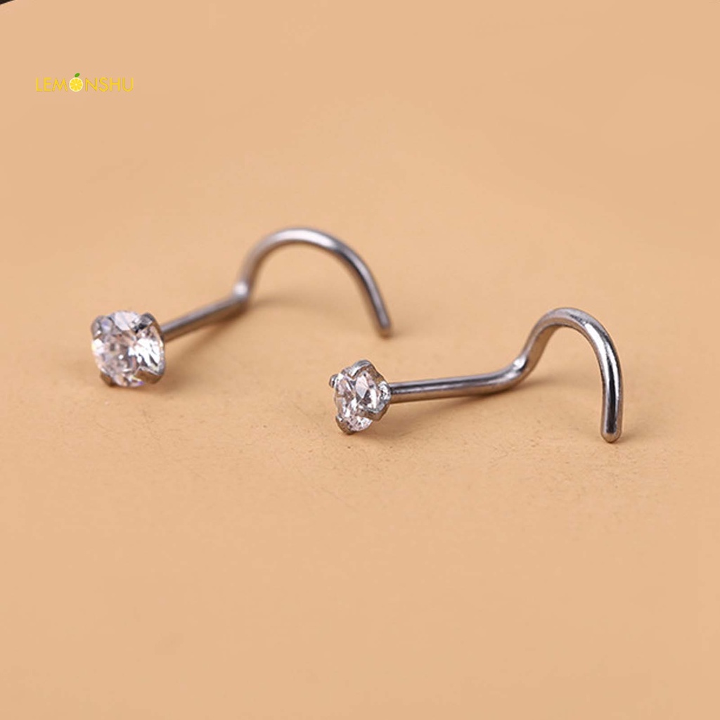 1 Chiếc Khuyên Mũi Thép Titan Đính Đá Zircon Tinh Xảo Cho Bữa Tiệc