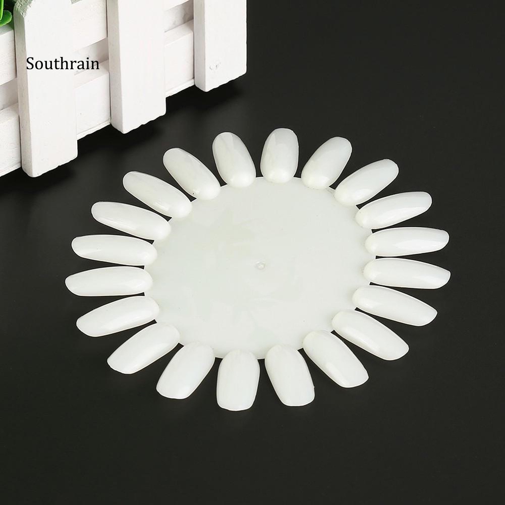 Khay Tròn 20 Màu Trưng Bày Móng Tay Giả Bằng Nhựa Acrylic