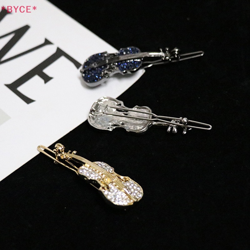 Kẹp Tóc Hình Đàn Violin Đính Đá Lấp Lánh Thời Trang Cho Nữ Mới