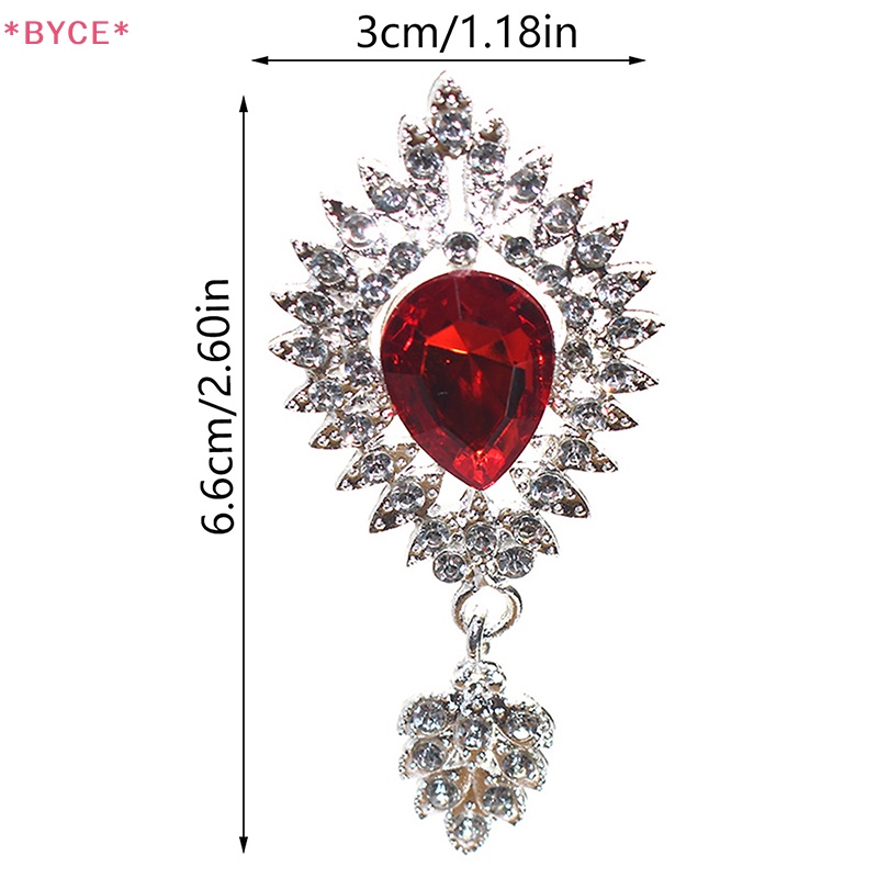 Ghim Cài Áo Hình Giọt Nước Đính Đá Pha Lê Sang Trọng Mới
