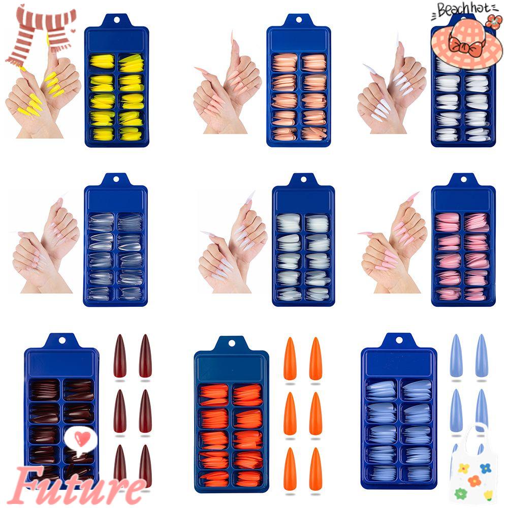 FUTURE Móng Tay Giả Dài Bằng Acrylic Đầy Đủ Phong Cách DIY