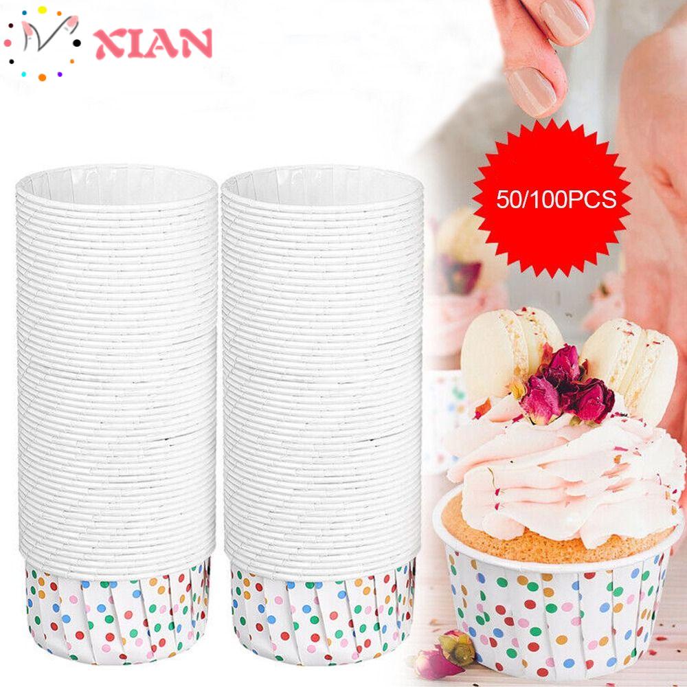 Set 50 / 100 Cốc Giấy Làm Bánh Cupcake / Muffin