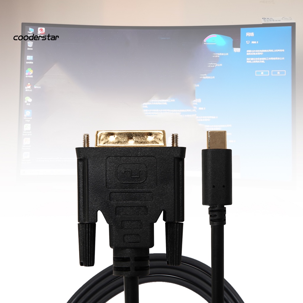 Dây Cáp Kết Nối COOD PVC Cho Laptop Type-C Sang DVI