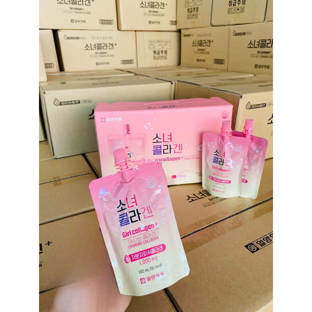 Collagen Uống Hàn Quốc Girl Collagen Nước Uống Bổ Sung Collagen Làm Đẹp Da Hộp 10 Gói