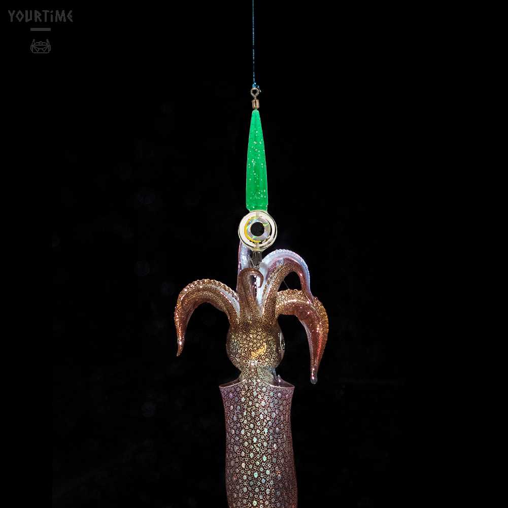 Mồi Giả Nhử Cá Hình Bạch Tuộc Gắn Kèm Đèn LED