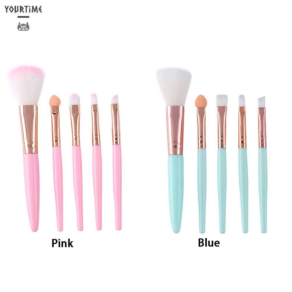 Set 5 Cọ Trang Điểm Sợi Nylon Mềm Mại Tiện Dụng