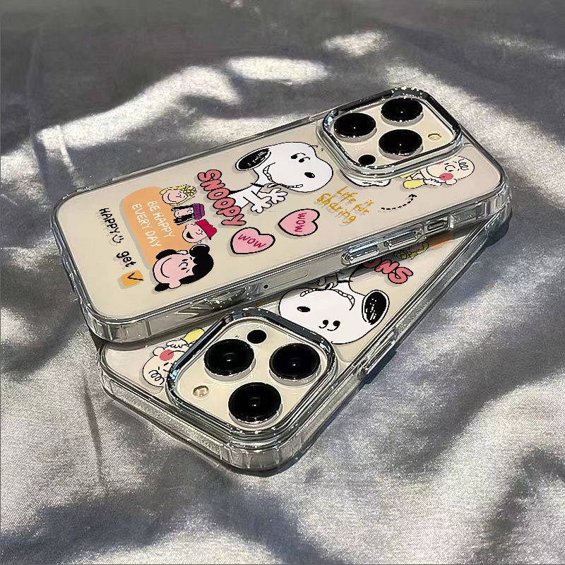 ✅Ốp Điện Thoại Mềm Chống Sốc In Hình Snoopy Cho Iphone 12 / 13 1114 Pro 7 8 Max Plus R3WJ