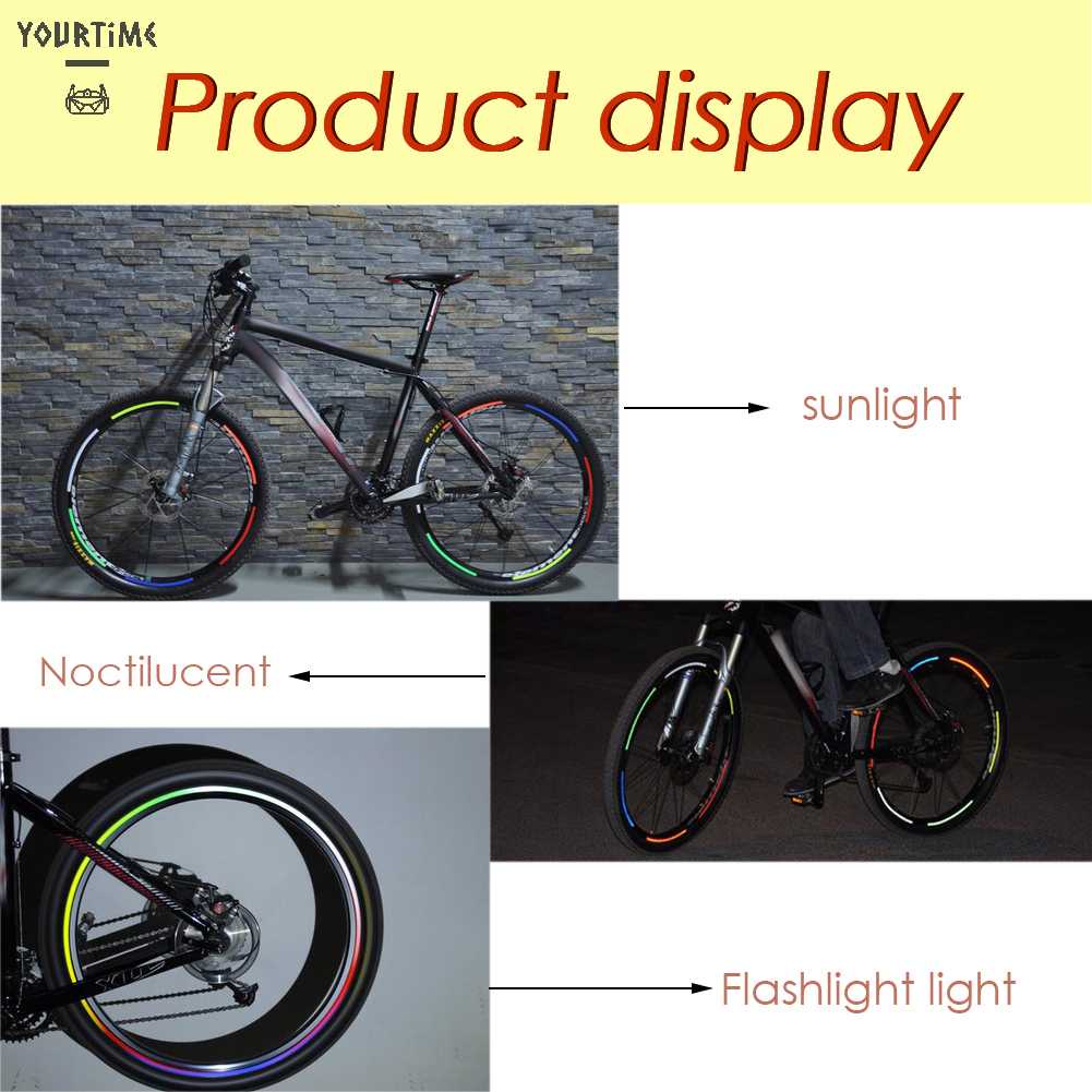 Miếng Dán Phản Quang Cho Vành Bánh Xe Đạp Kích Thước 26 Inch