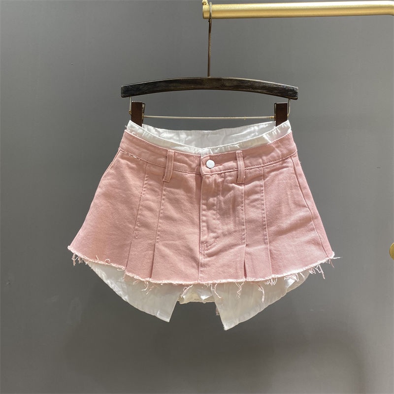 Chân Váy Denim Lưng Cao Thiết Kế Mới Thời Trang Dành Cho Mùa Hè