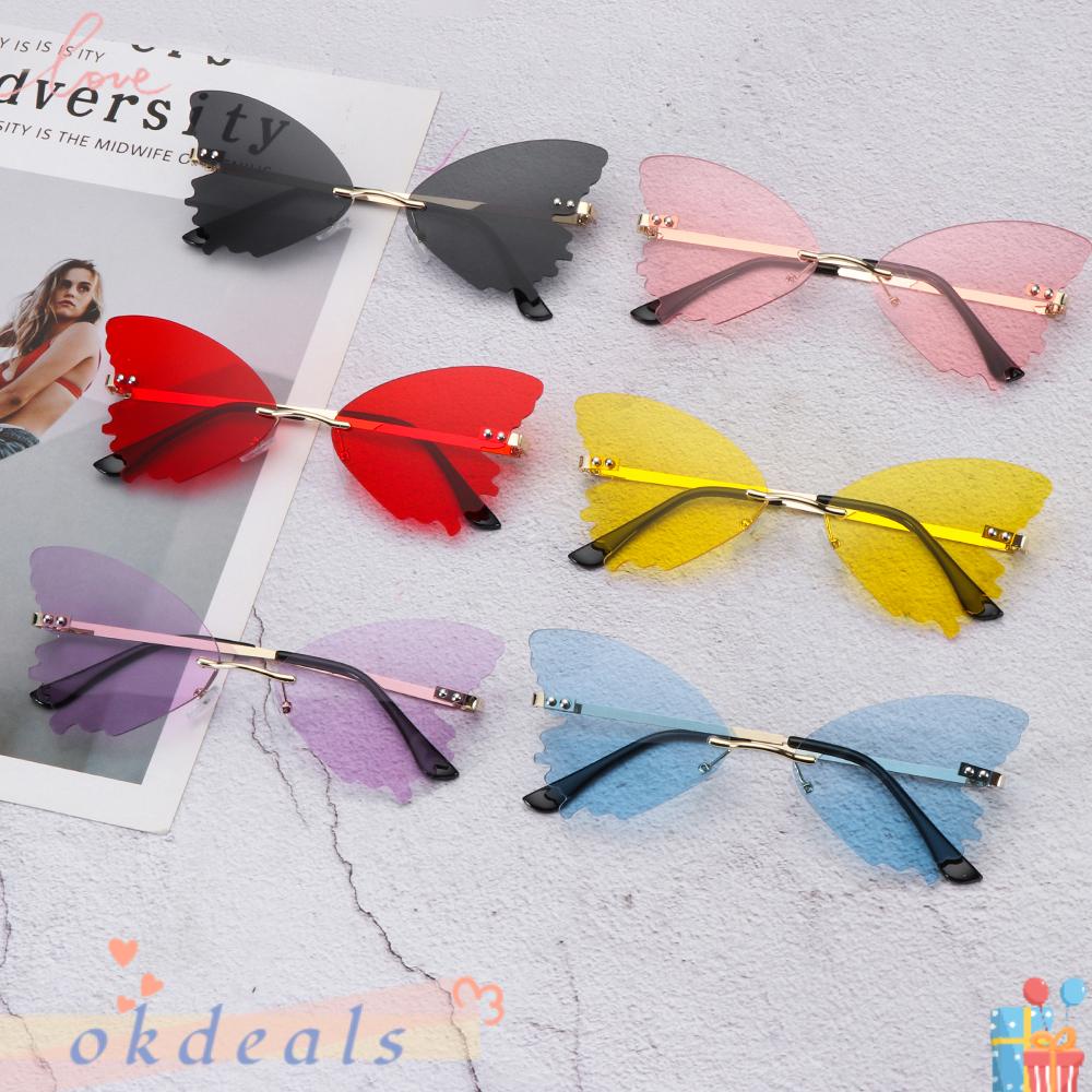 Kính Mát Hình Bướm Cổ Điển Chống Tia UV Cho Nữ