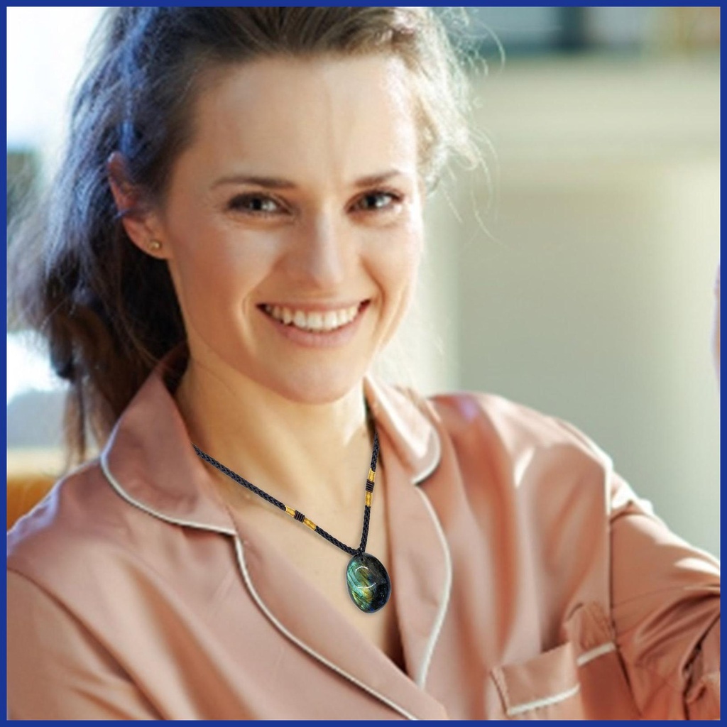 Vòng cổ Đá Labradorite Thời Trang Cho Nam Và Nữ