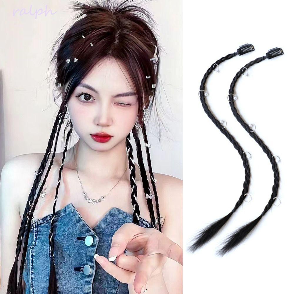 Tóc Giả Thắt Bím Y2K Bằng Sợi Tổng Hợp Chất Lượng Cao Thời Trang Cho Nữ