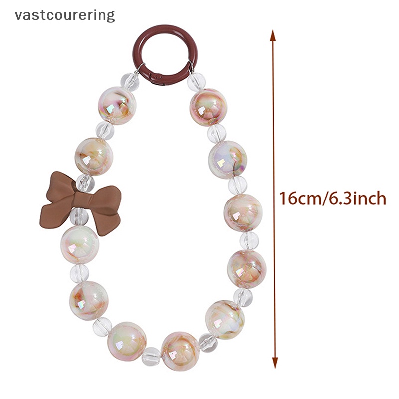 Vòng Tay Chuỗi Hạt Gắn Hình Hoa / Trái Tim Bằng Acrylic Chống Thất Lạc Cho IPhone 14 13