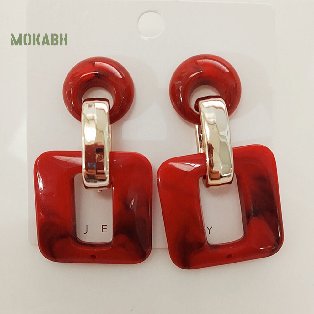 Bông Tai Hình Tròn / Vuông Phong Cách Boho Thời Trang Cho Nữ