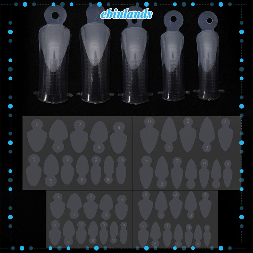 Ebinlands Miếng Dán Nối Dài Móng Tay Hai Mặt Bằng Poly Gel Kiểu Pháp