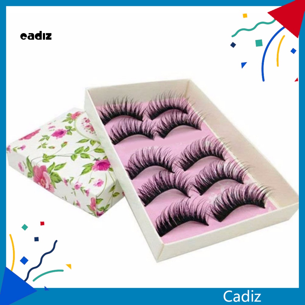 Bộ 5 Cặp Lông Mi Giả Dài Và Dày Mềm Mại Tự Nhiên