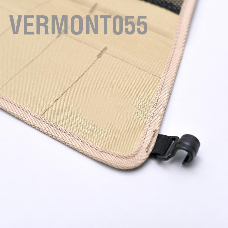 Vermont055 Bộ Đồ Ăn Di Động Túi Bảo Quản Treo Vải Oxford Có Thể Gập Lại Cho Cắm Trại Dã Ngoại Thịt Nướng