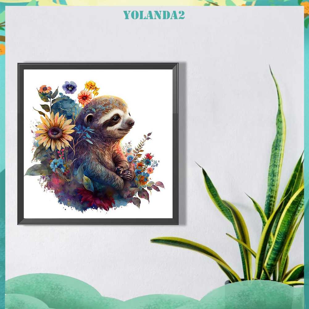 Tranh Đính Đá Kim Cương Toàn Bộ 5D DIY Hình Vẽ Con Lười