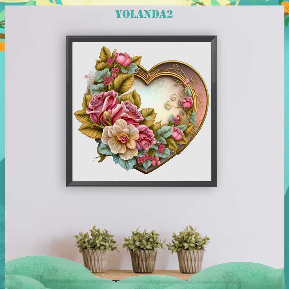 Tranh Đính Đá Kim Cương Toàn Bộ 5D DIY Hình Vẽ Hoa Trang Trí Nhà Cửa