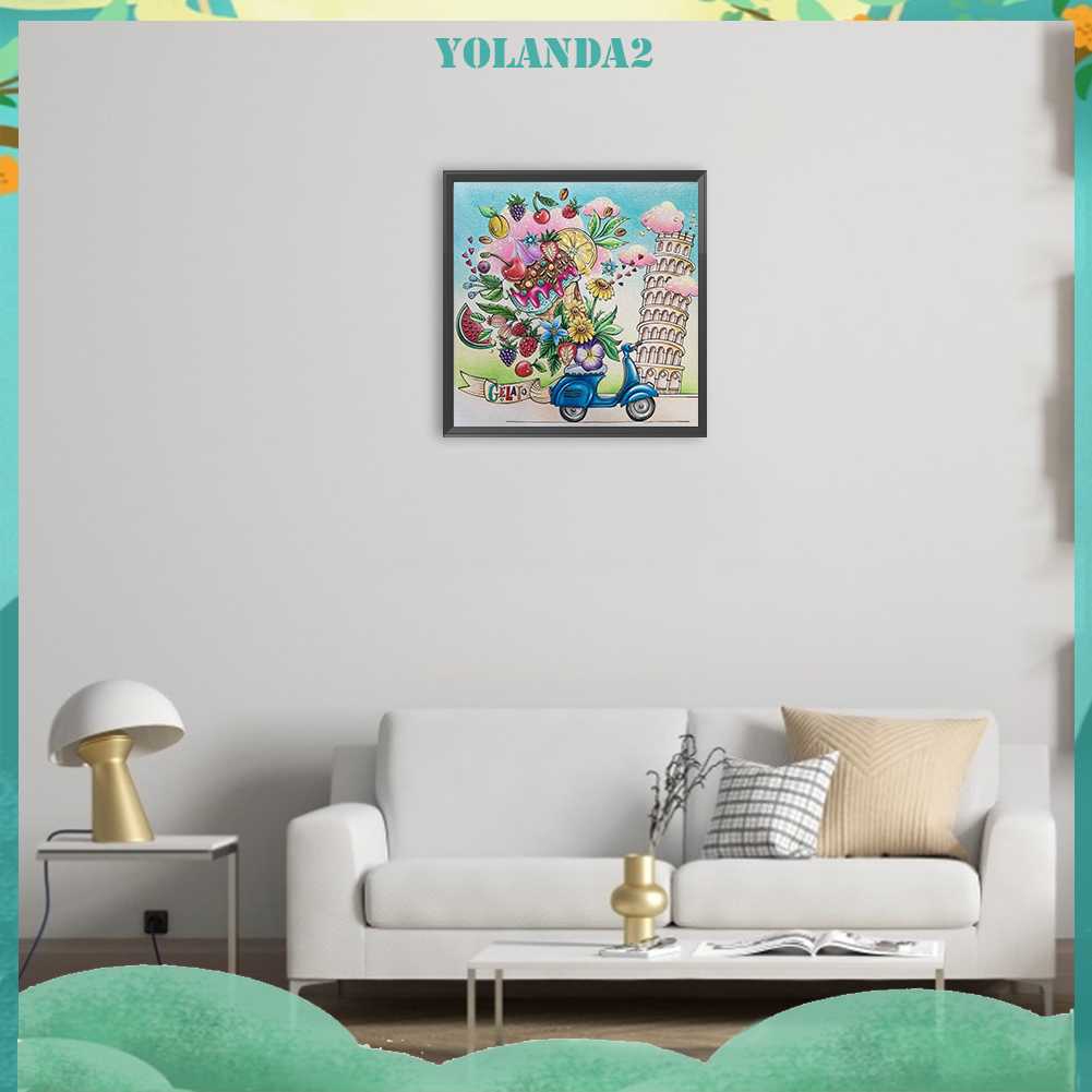 Tranh Đính Đá Kim Cương Toàn Bộ 5D DIY Hình Vẽ Hoa Trang Trí Nhà Cửa Xe Hơi