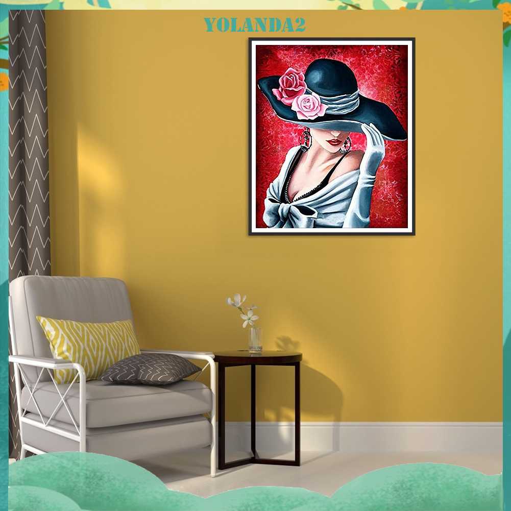 Tranh Đính Đá Kim Cương Toàn Bộ 5D DIY Hình Vẽ Cô Gái Trang Trí Nhà Cửa