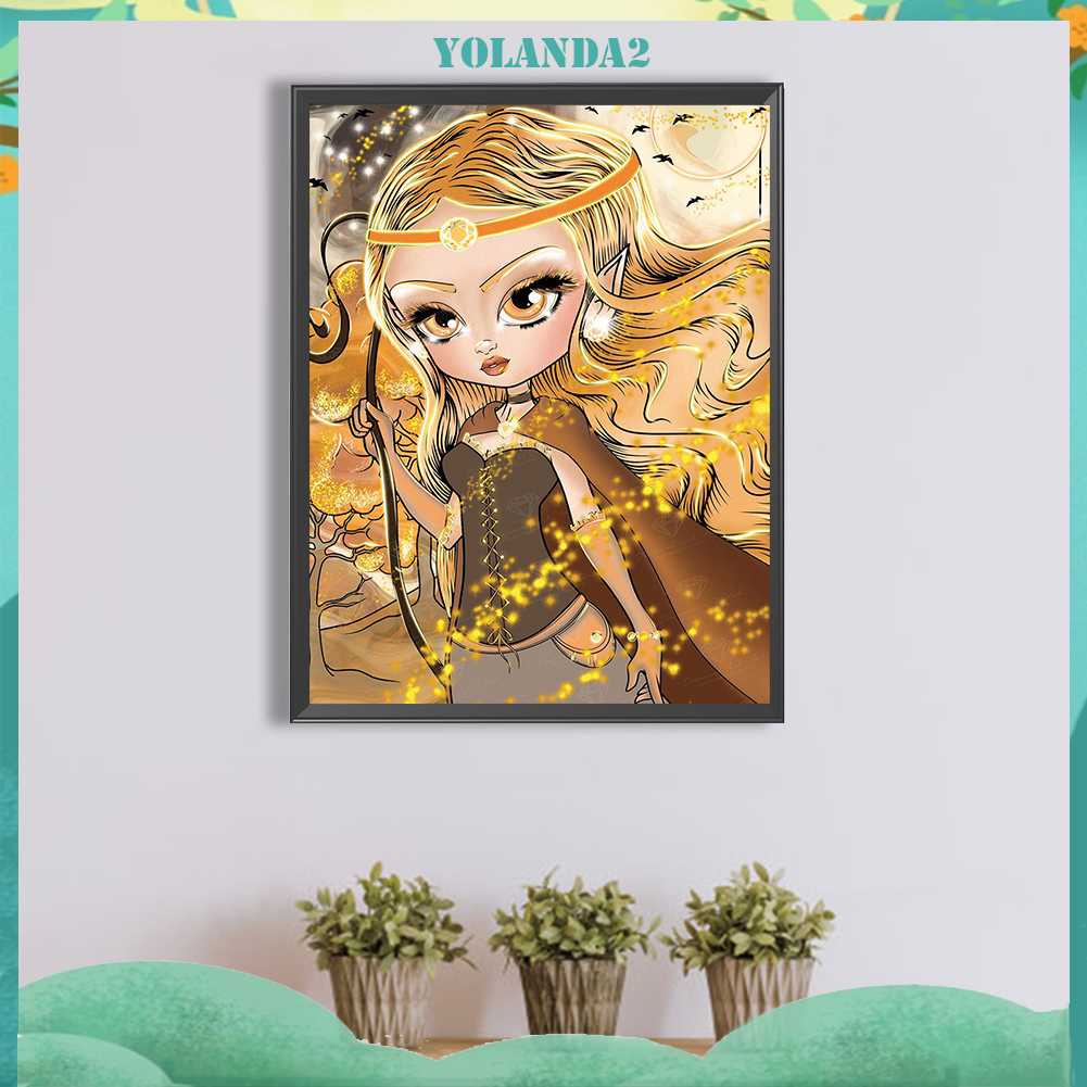 Tranh Đính Đá Kim Cương Toàn Bộ 5D DIY Hình Vẽ Cô Gái Trang Trí Nhà Cửa
