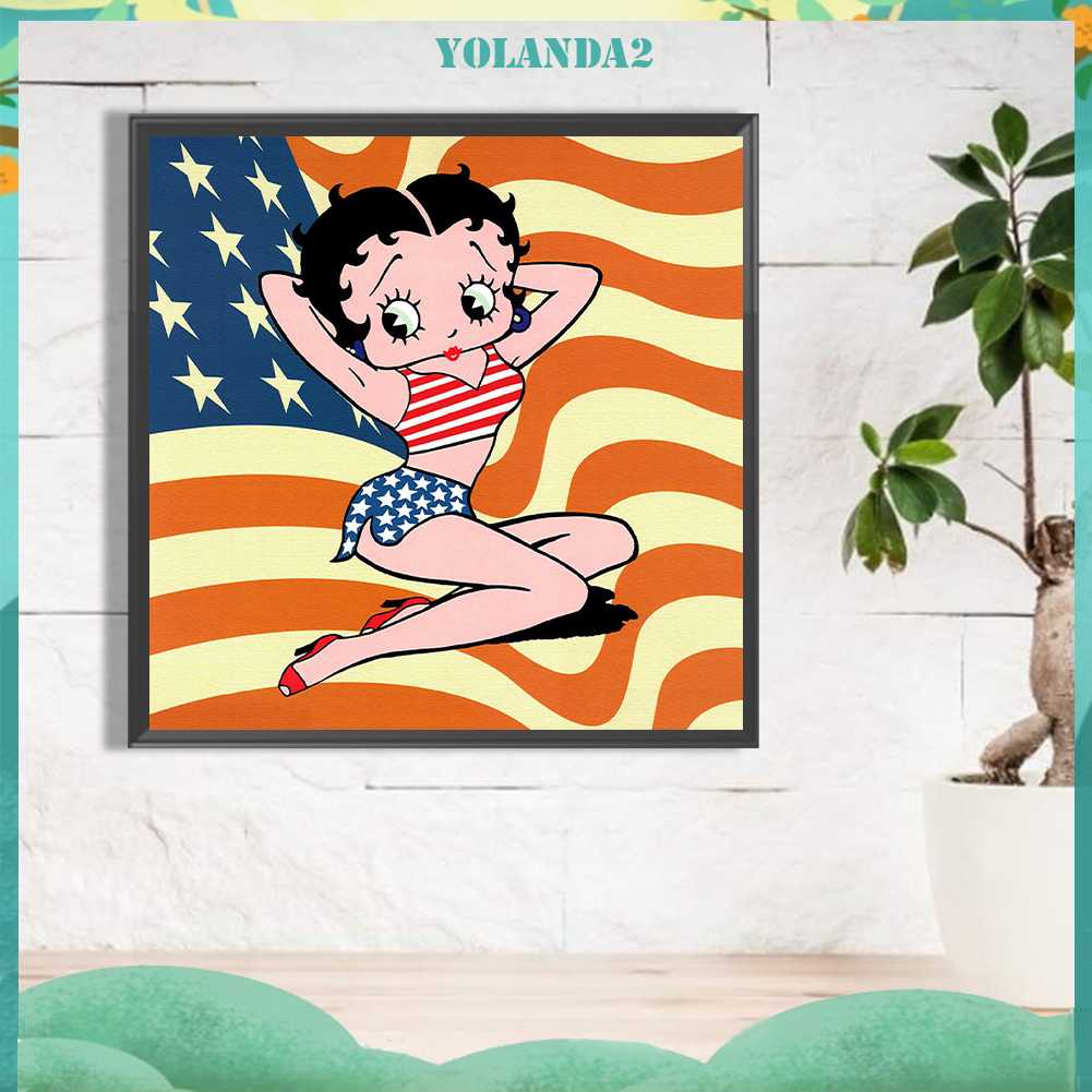 Tranh Đính Đá Kim Cương Toàn Bộ 5D DIY Hình Búp Bê