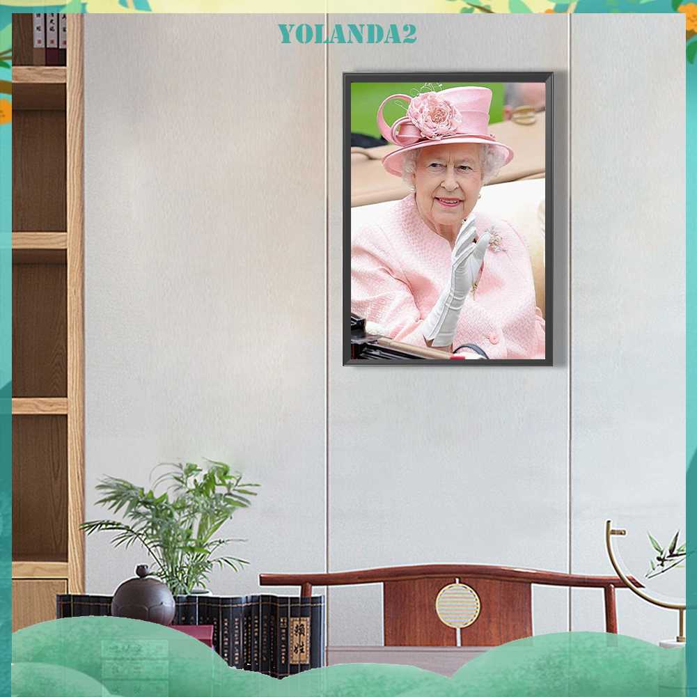 Bộ Tranh Đính Đá 5D Họa Tiết Nữ Hoàng Anh Quốc Độc Đáo DIY Dùng Trang Trí Nhà Cửa