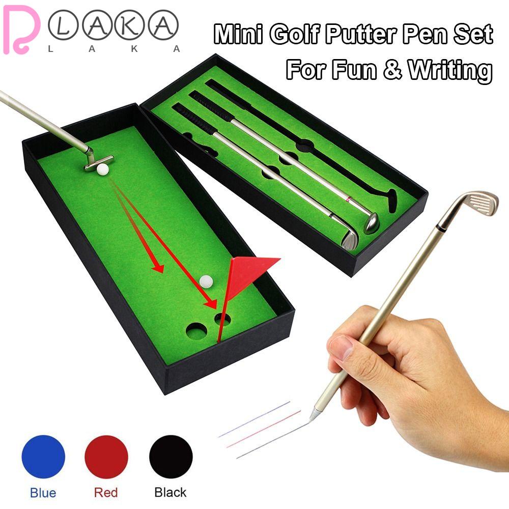 Set 3 Bút Mực Đen / Đỏ / Xanh Hình Gậy Đánh Golf