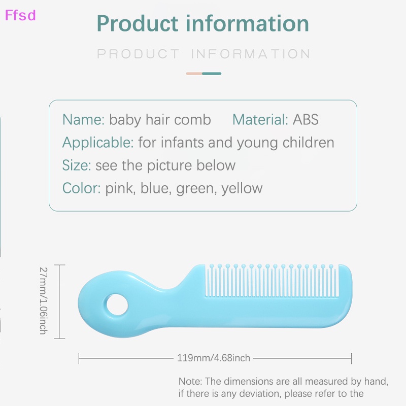 Lược Chải Tóc Mát Xa Da Đầu Bằng Nhựa ABS Chất Lượng Cao Cho Bé Sơ Sinh