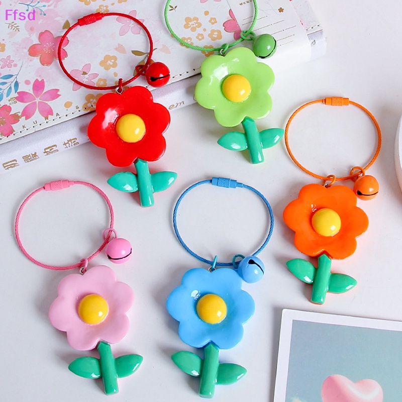 {Ffsd} Móc Chìa Khóa / Túi Xách Hình Hoa Ngọt Ngào Nhiều Màu Sắc Phong Cách Hàn Quốc Cho Nữ